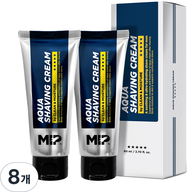 미프 아쿠아 쉐이빙 크림, 80ml, 8개