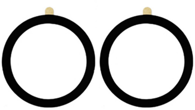 더블유케이스 맥세이프링 플레이트 호환 자석 스티커, 블랙, 2개