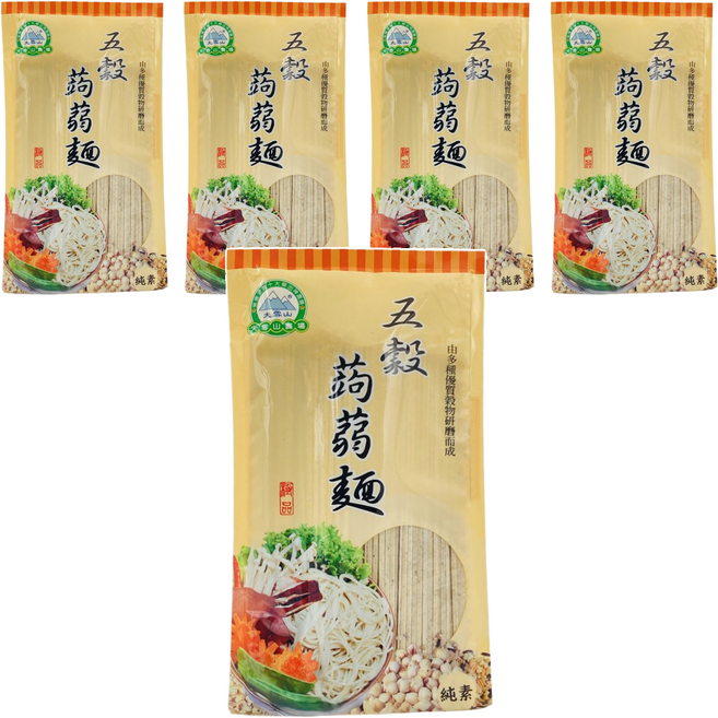 大雪山農場 五穀蒟蒻養生麵, 250g, 5包