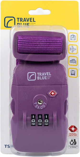 Travel Blue 英國藍旅 TSA密碼鎖行李束帶 TB043 200g