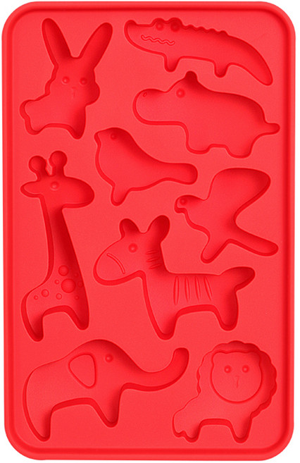 실리만 국내생산 실리콘 아이스몰드 (사파리) red 1개, 다홍