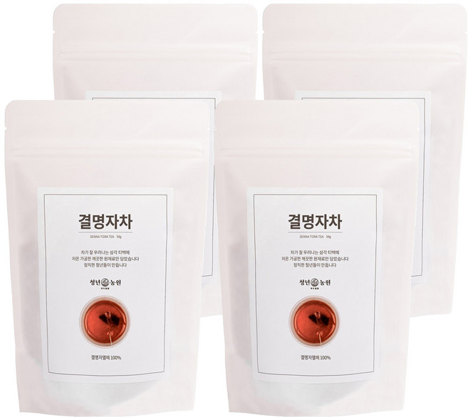 청년농원 저온가공 결명자차 삼각티백, 1g, 50개입, 4개
