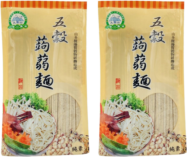 大雪山農場 五穀蒟蒻養生麵, 250g, 2包