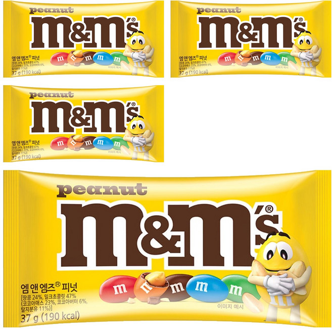 엠앤엠즈 피넛, 37g, 4개