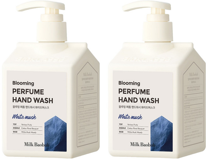 밀크바오밥 블루밍 퍼퓸 핸드워시 화이트머스크, 2개, 250ml