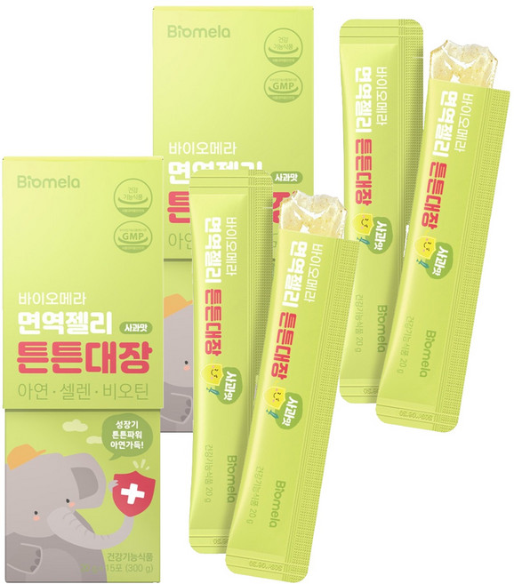 바이오메라 면역젤리 튼튼대장 사과맛 15p, 300g, 2개