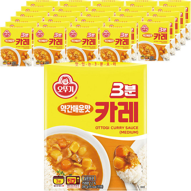 오뚜기3분 카레 약간매운맛, 200g, 30개