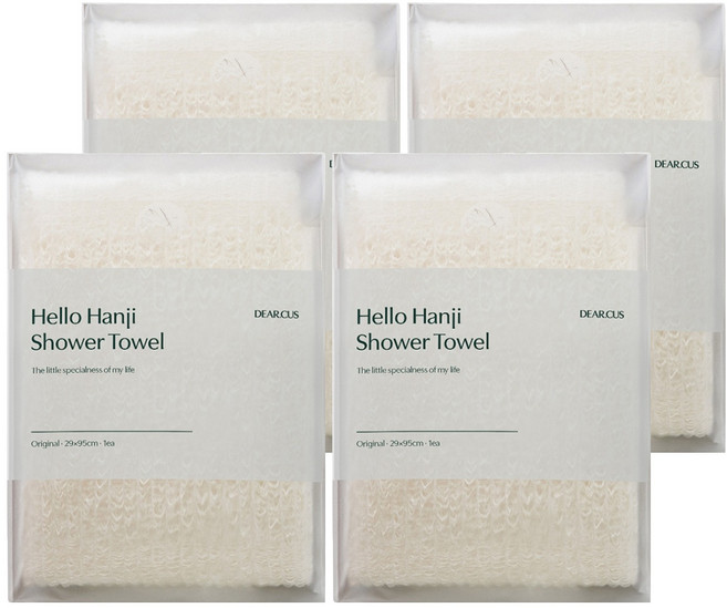 디어커스 안녕한지 샤워타월, 4개, 1개입