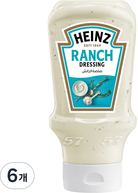 하인즈 랜치 드레싱 소스, 230g, 6개