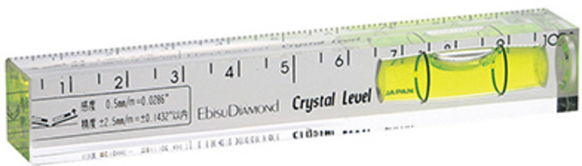Ebisu DiAMOND Mini系列 水晶水平尺 ED-10CL S, 1個