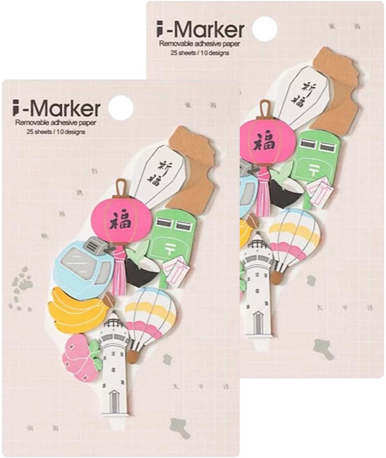 知音文創 i-Marker 台灣特色便利貼, 文化, 1入, 2組