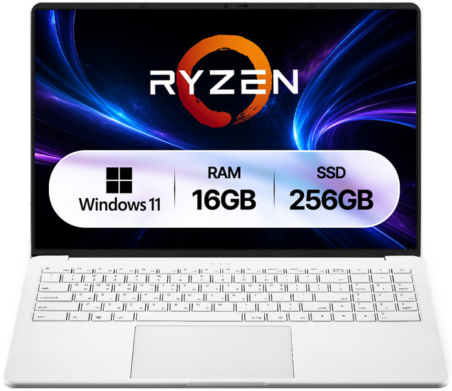 베이직스 2026 베이직북 16 프로 라이젠5 라이젠 7000 시리즈, White, BP1625FW, 256GB, 16GB, WIN11 Home