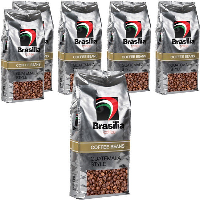 Brasilia 巴西里亞 咖啡豆 瓜地馬拉風味, 咖啡豆(無研磨), 500g, 6包