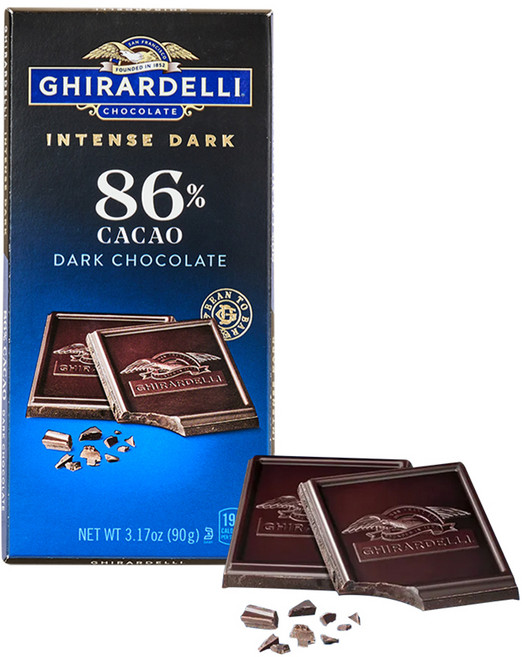 기라델리 인텐스다크 카카오 86%, 90g, 1개