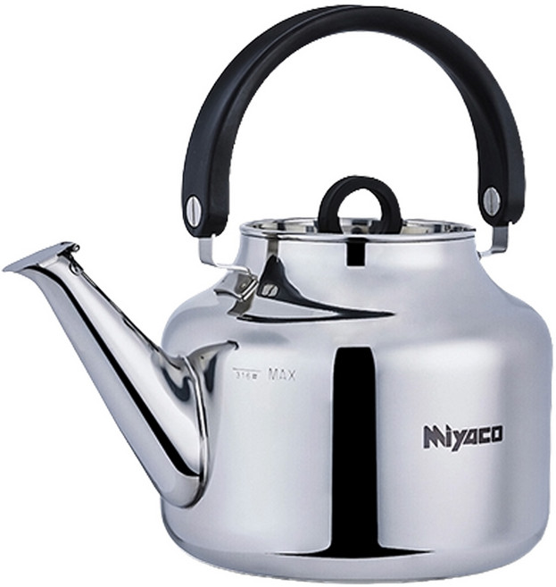 MiyAco 米雅可 316不銹鋼品味笛音壺, 1個, 不銹鋼色, 2.5L