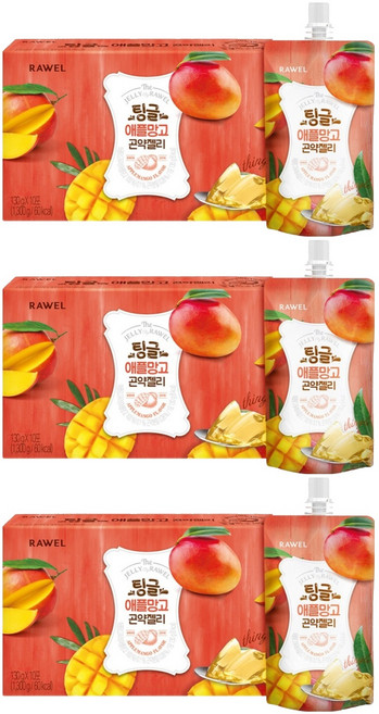 팅글 곤약젤리 애플망고맛 10개입, 1.3kg, 3박스