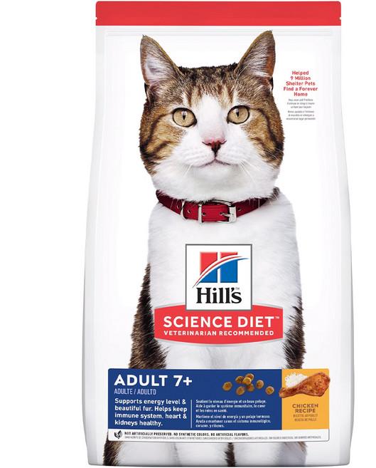 Hill's 希爾思 SCIENCE DIET 成貓 7歲以上 乾飼料, 1袋, 10kg, 雞肉