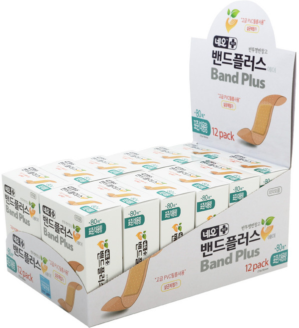 네오메디칼 밴드플러스 에이 반창고, 80개입, 12개