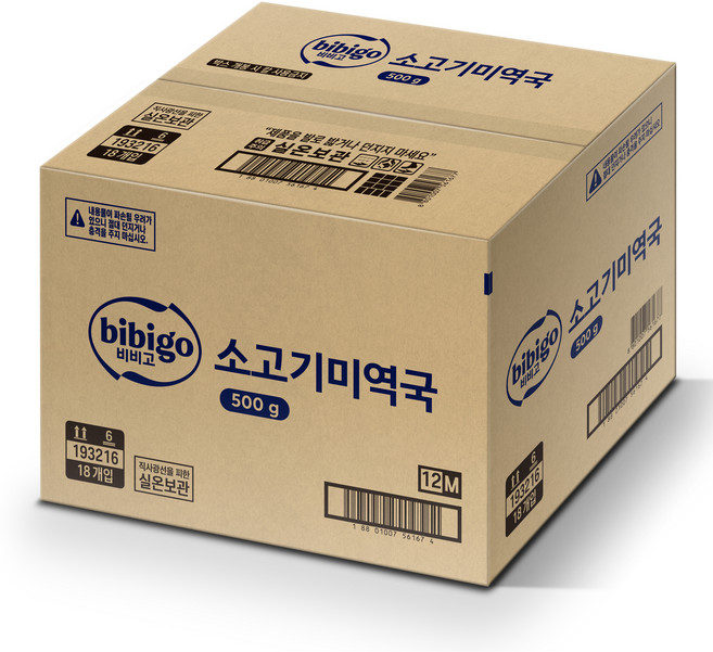 비비고 소고기 미역국, 500g, 18개