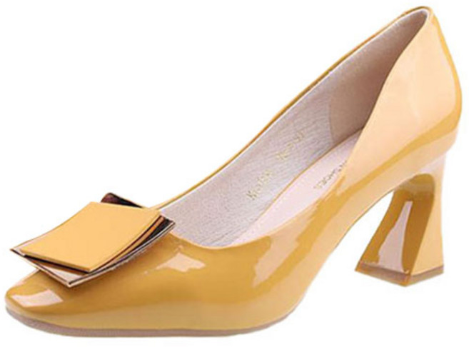 반야스토리 여성용 스궤어 버클 하이힐 패션 구두 6.5cm cc-05