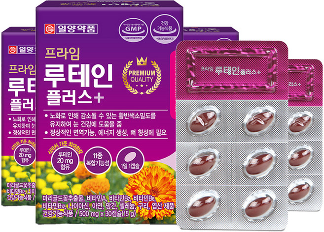 일양약품 프라임 루테인 플러스, 30정, 3개