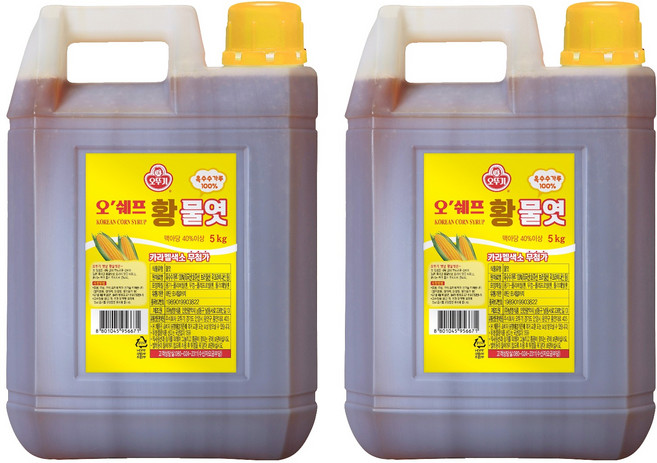 오뚜기 오 쉐프 황물엿, 5kg, 2개