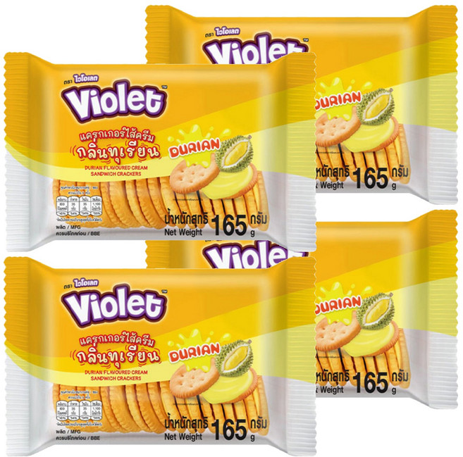 Violet 雙盟 榴槤三明治, 165g, 4包