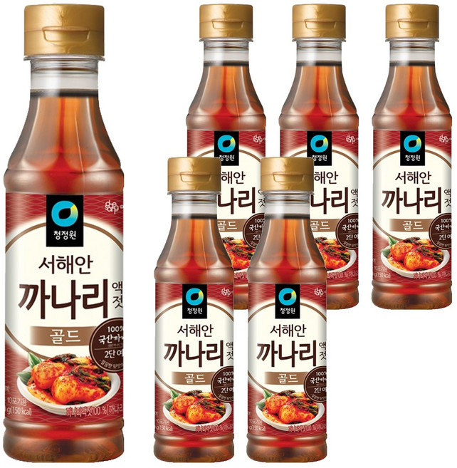 청정원 까나리 액젓 골드, 500g, 6개