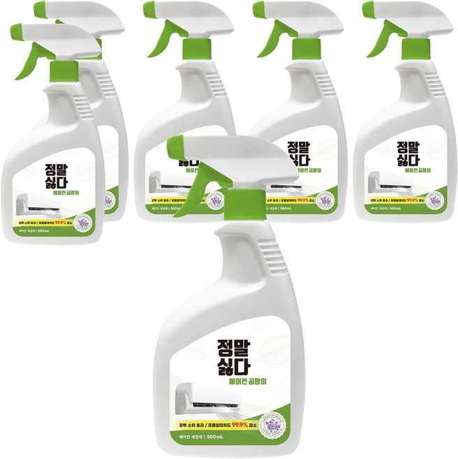 정말싫다 에어컨 곰팡이 세정제, 6개, 500ml