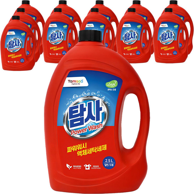 탐사 파워워시 액체세제 본품, 2.5L, 12개