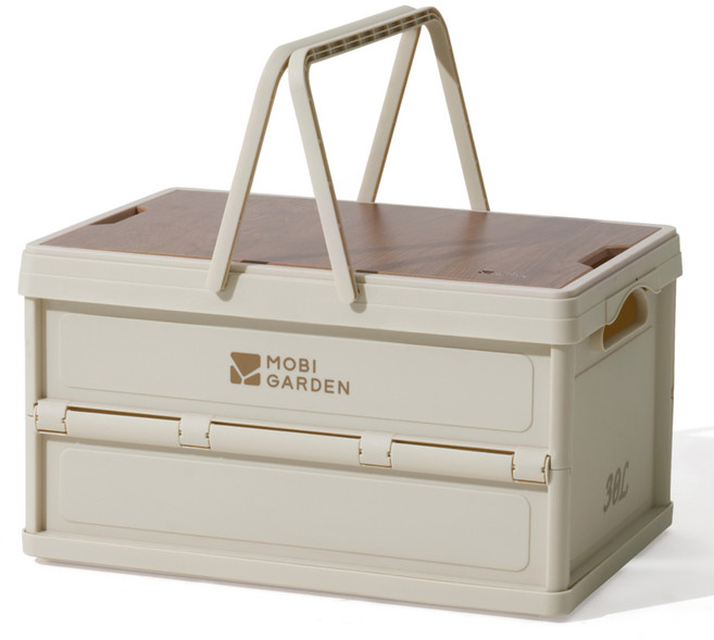모비가든 캠핑 폴딩박스 테이블 30L, 화이트, 1단, 1개