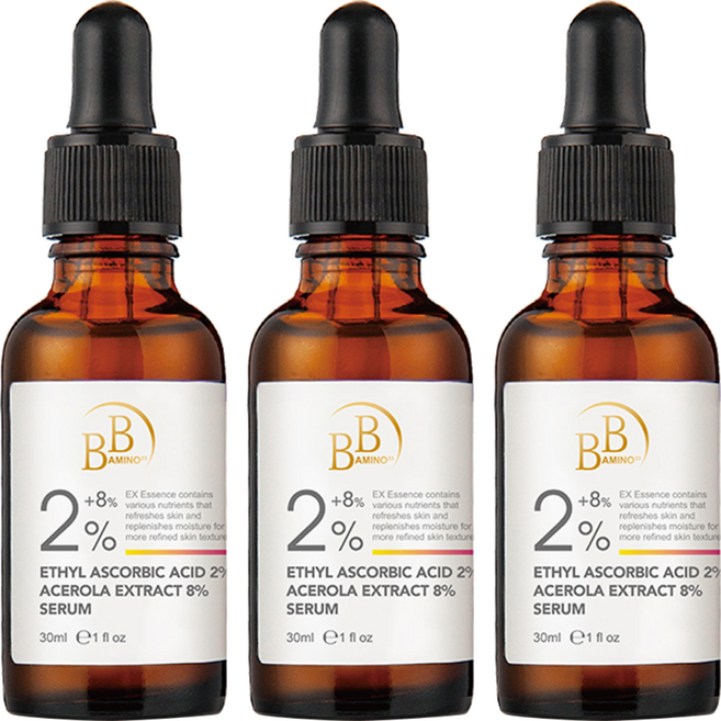 BB AMINO 科研 2%乙基C + 8%西印度櫻桃精華, 30ml, 3瓶