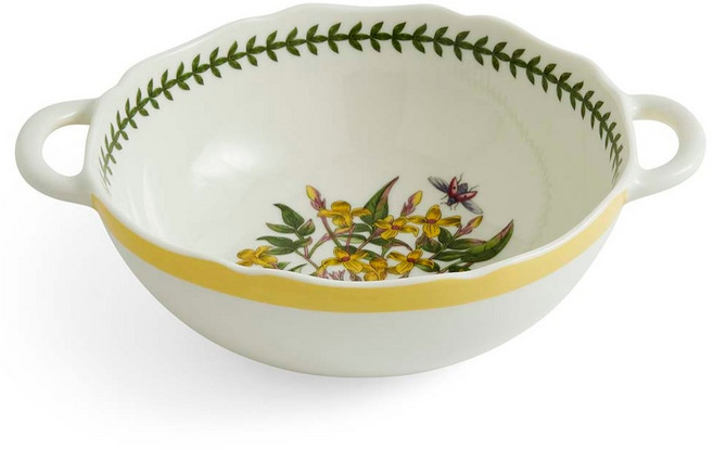 포트메리온 보타닉가든 테라스 만두그릇 옐로우 재스민, 화이트 + 그린 + 바이올렛 + 옐로우, 1개