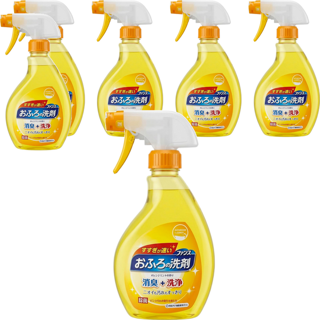 第一石鹼 FUNS 浴室清潔劑 香橙薄荷, 380ml, 6瓶
