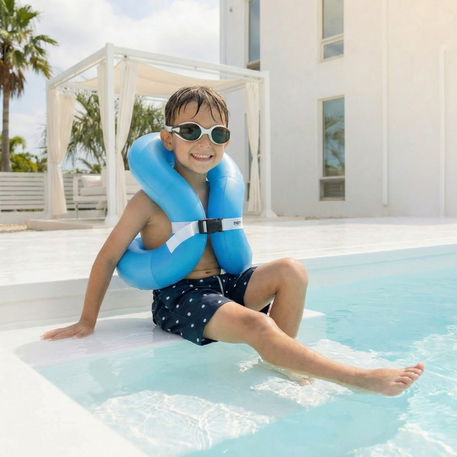 스네프 아동용 넥튜브 구명조끼, 블루, 1개