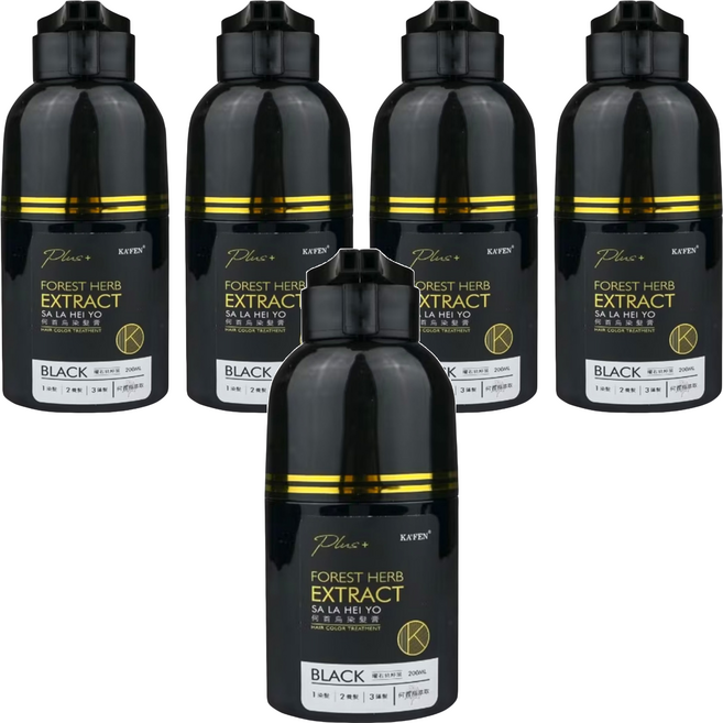 KA'FEN 卡氛 Plus+ 何首烏染髮膏, 曜石純粹黑, 5件