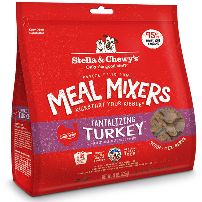 스텔라앤츄이스 전연령 강아지 탄탈라이징 밀믹서 동결건조 사료, 칠면조, 226g, 1개