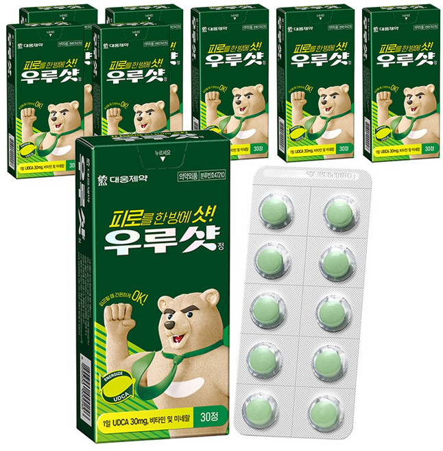 대웅제약 우루샷 정 피로회복제, 30정, 8개