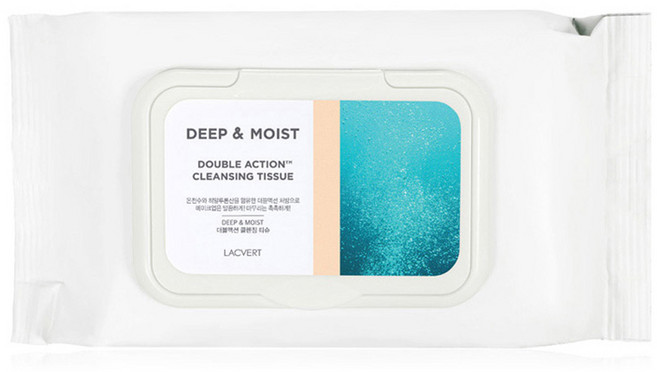라끄베르 딥 앤 모이스트 더블액션 클렌징 티슈, 80매입, 1개
