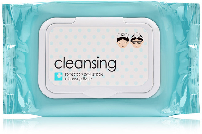 케어존 닥터솔루션 클렌징 티슈, 60매입, 1개