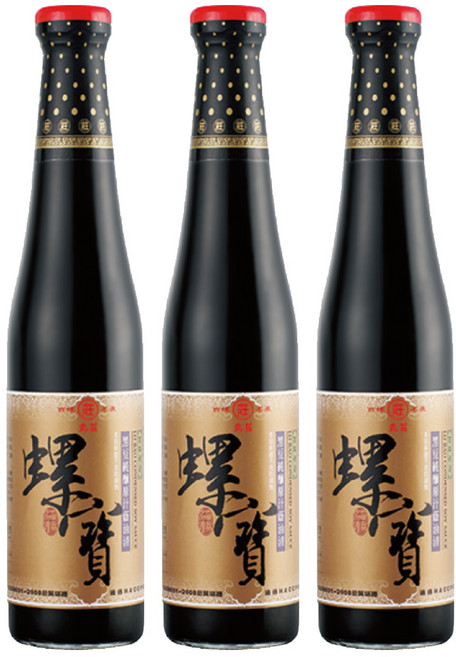 丸莊醬油 黑豆螺寶蔭油清, 420ml, 3瓶