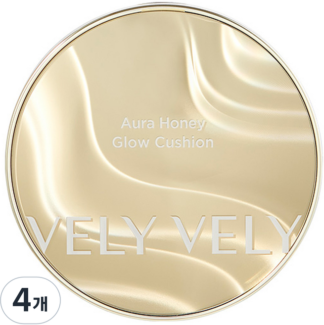 VELY VELY Aura 蜜光氣墊粉餅 15g, 21號 Light, 4個