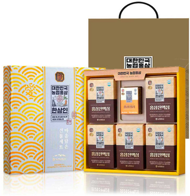 한삼인 마음담은 선물세트 홍삼진액심 50ml x 25p + 홍삼정심 100g + 쇼핑백, 2종, 1세트, 500ml