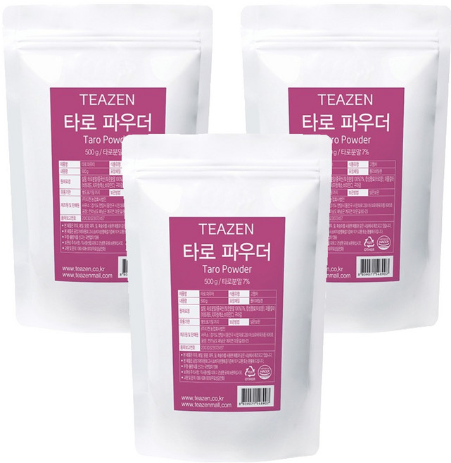 티젠 타로 파우더, 500g, 1개입, 3개, 500g