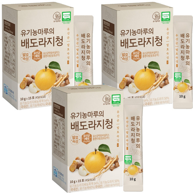 유기농마루 배도라지청, 10g, 15개입, 3개