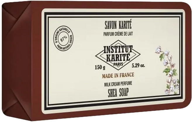 INSTITUT KARITE PARIS 巴黎乳油木 純淨秘密花園香氛手工皂 牛奶乳霜, 150g, 1個