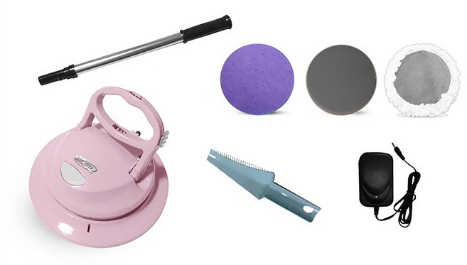 TSL 新潮流 無線電動清潔機全配5布組 乾濕兩用雙效能, TSL-116, 粉色