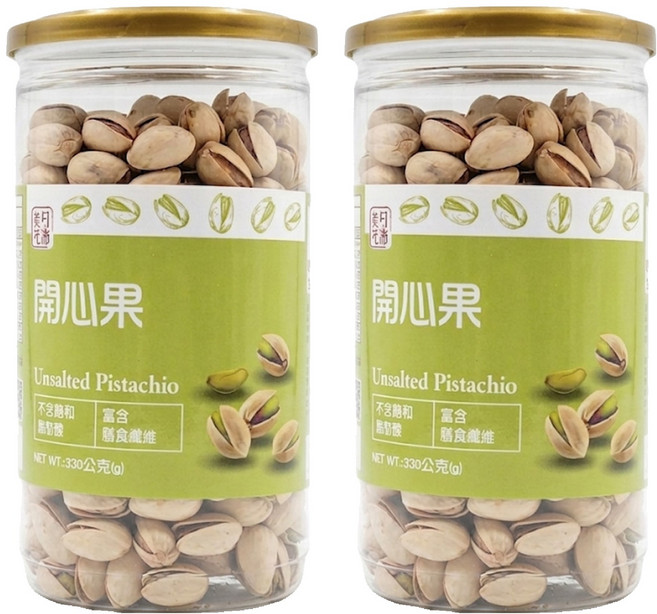美日充沛 開心果罐, 330g, 2罐