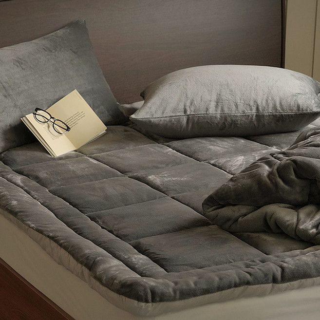 아망떼 소울메이트 장모 극세사 토퍼, 다크그레이