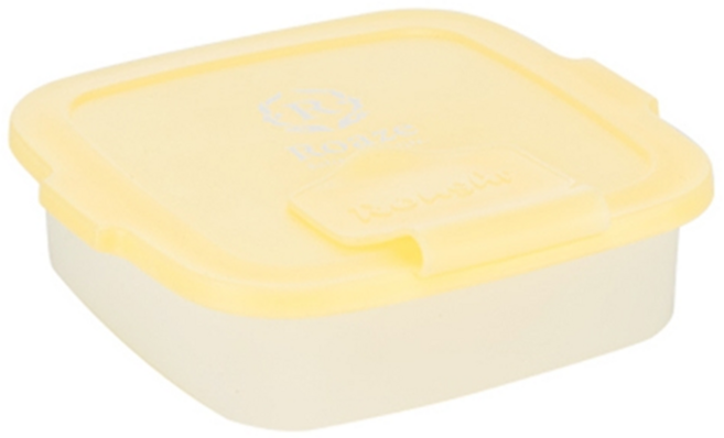 Roaze 柔仕 乾濕兩用巾矽膠抽取盒 附乾濕兩用嬰兒紗布毛巾 雙重鎖水結構 食品容器材質 快速抽取孔 透明盒體, 黃色, 1個